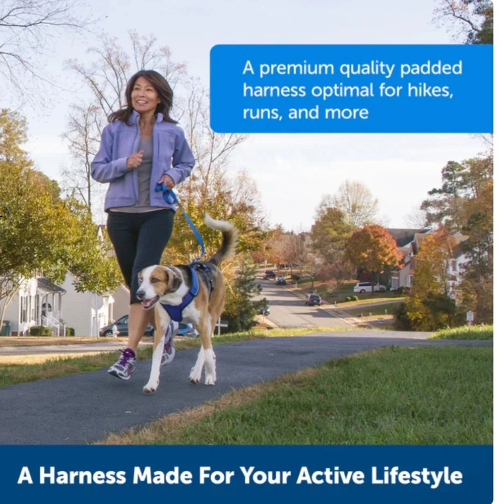 PetSafe EasySport Adjustable Dog Harness w/Control Handle Reflective•Green SizeM